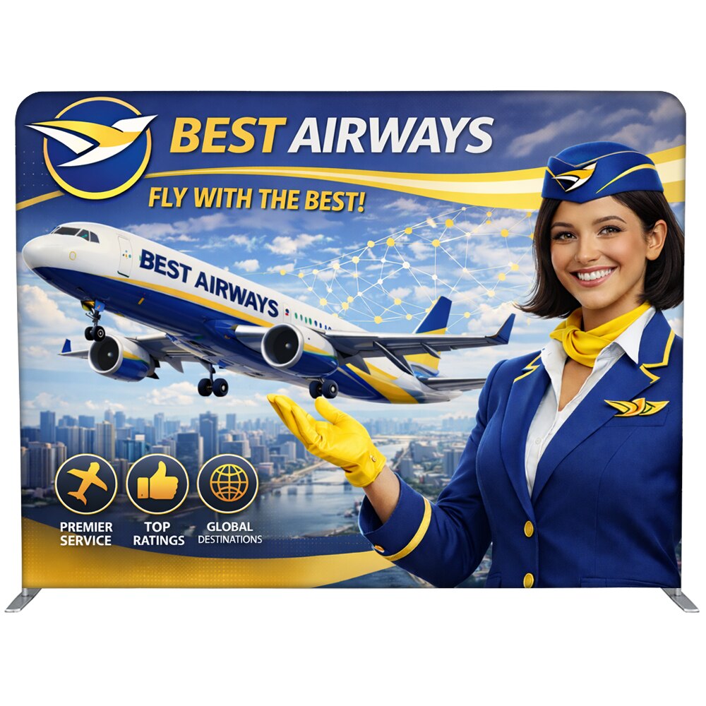 EZ Flight — 10ft Single Sided with White Back Fabric Graphic Package